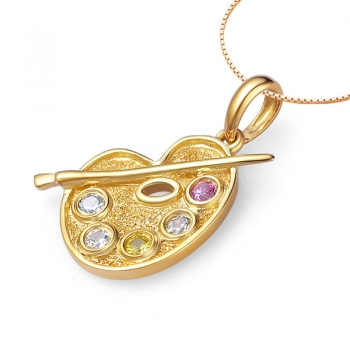Goldanhänger mit Diamanten Palette NGL38