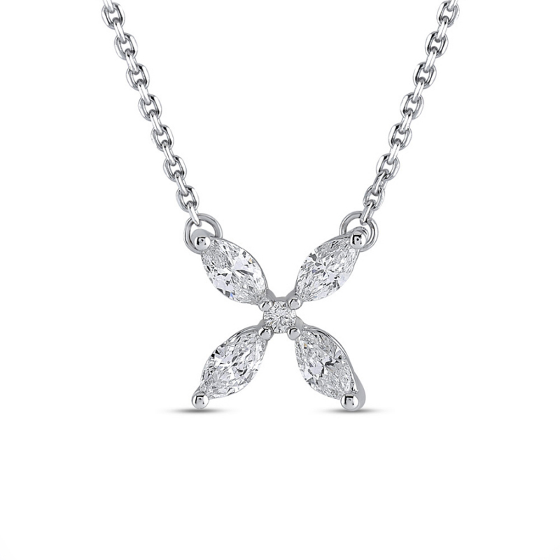 Goldene Halskette mit Diamanten PZM030